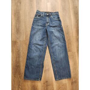 Rocawear wide-leg embroidered womens 14 (28x28) med wash Y2K embroidered